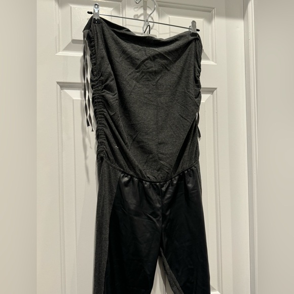 Molly Ades Maternity over the belly faux leather legging sz large charcoal NWOT - Picture 2 of 10